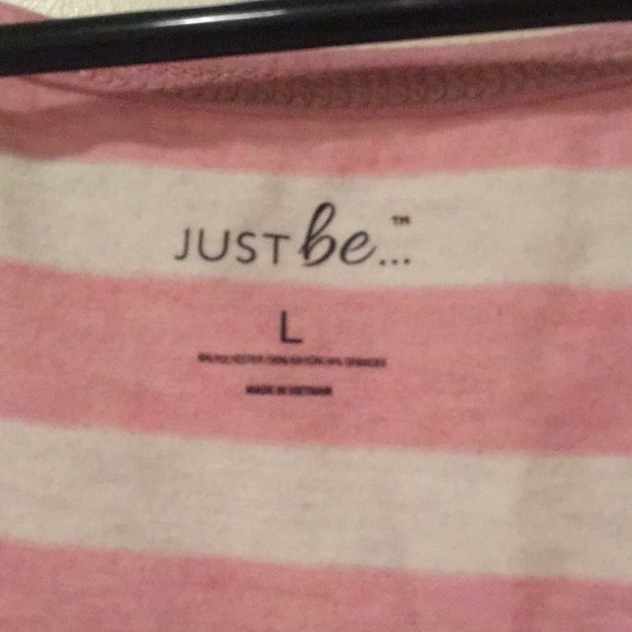 Pink and white striped long sleeve - Picture 2 of 3